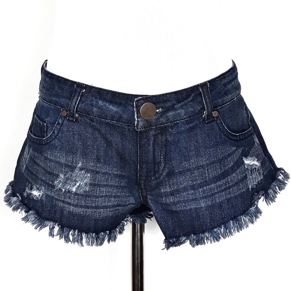 O'Neill Blue Distressed Cut Off Shorts Size 3